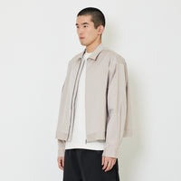 Men Oversized Nylon Shirt - Khaki - SM2405094A
