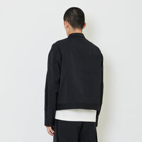 Men Oversized Nylon Shirt - Black - SM2405094B