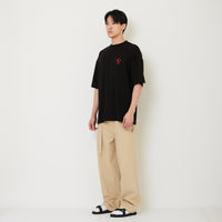 Men Wide Leg Long Pants - Khaki - SM2410199A