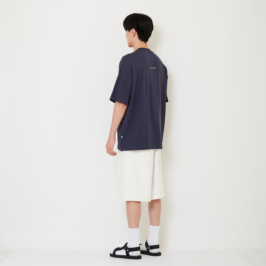 Men Baggy Fit Jorts - Off White - SM2411223A