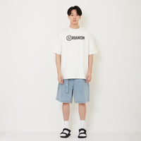 Men Baggy Fit Jorts - Light Blue - SM2411223B