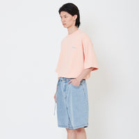 Men Baggy Fit Jorts - Light Blue - SM2411223B