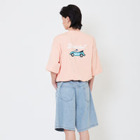 Men Baggy Fit Jorts - Light Blue - SM2411223B