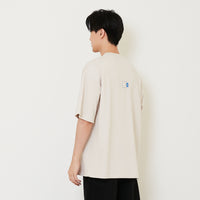 Men Printed Oversized Tee - Sand - SM2411229B