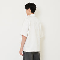 Men Oversized Nylon Polo Tee - Off White - SM2412251A