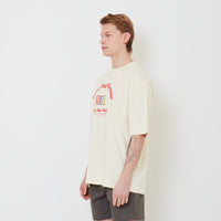 Men Printed Oversized Tee - Cream - SM2501002B
