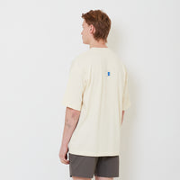 Men Printed Oversized Tee - Cream - SM2501002B