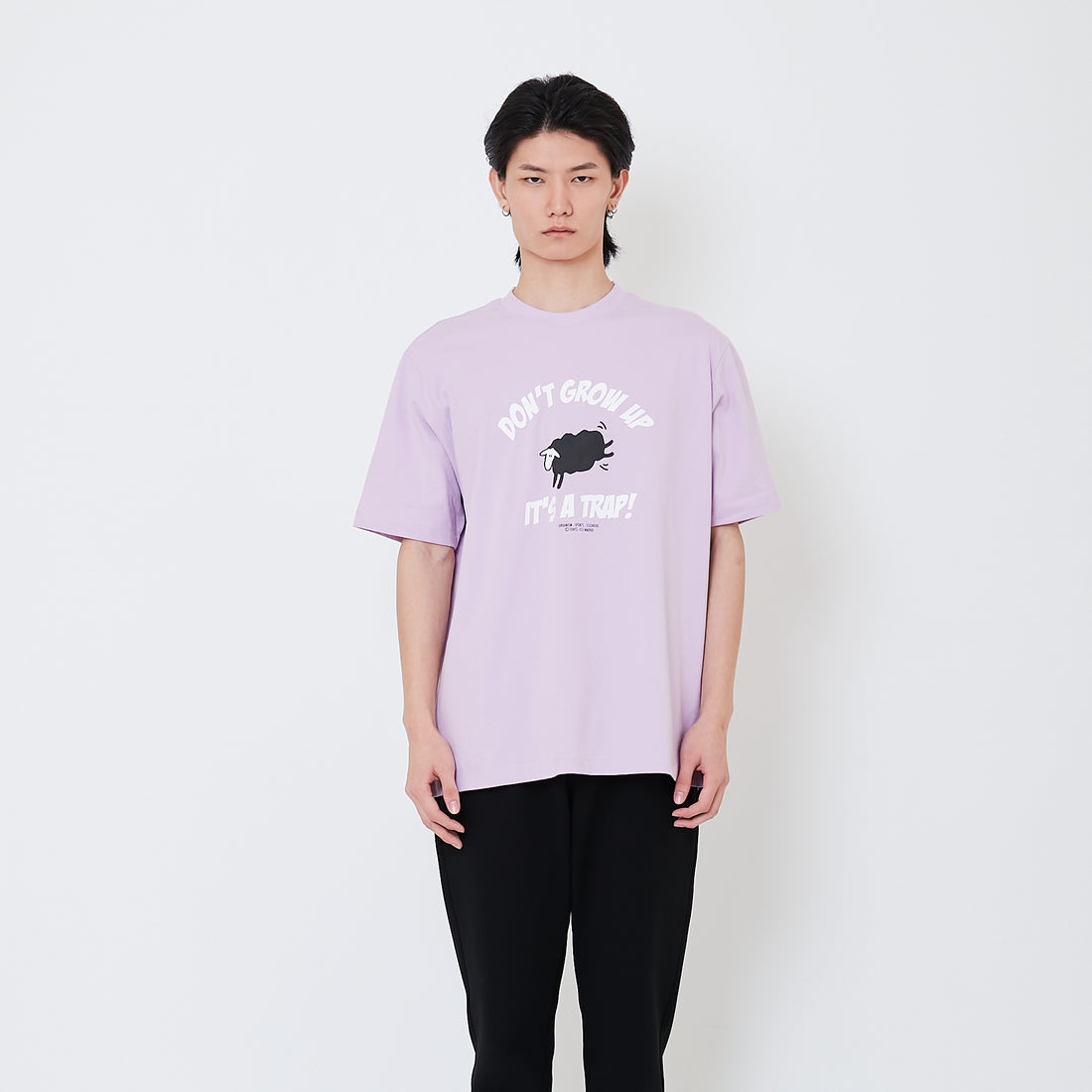 Men Graphic Tee - Light Purple - SM2501021B