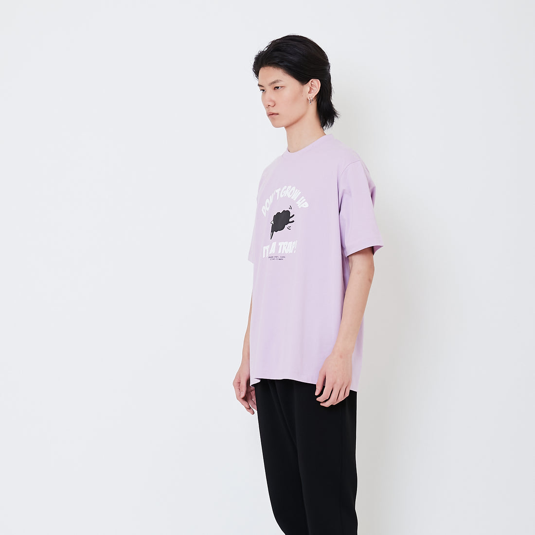 Men Graphic Tee - Light Purple - SM2501021B
