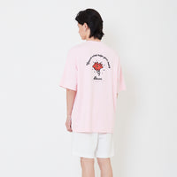 Men Printed Oversized Tee - Pink - SM2502024B