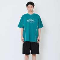 Men Oversized Contrast Tee - Dark Green - SM2502026B