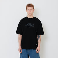 Men Oversized Contrast Tee - Black - SM2502026C