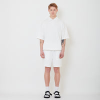Men Waffle Knit Shorts - Off White - SM2502028A