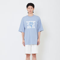 Men Printed Oversized Tee - Violet - SM2502029A