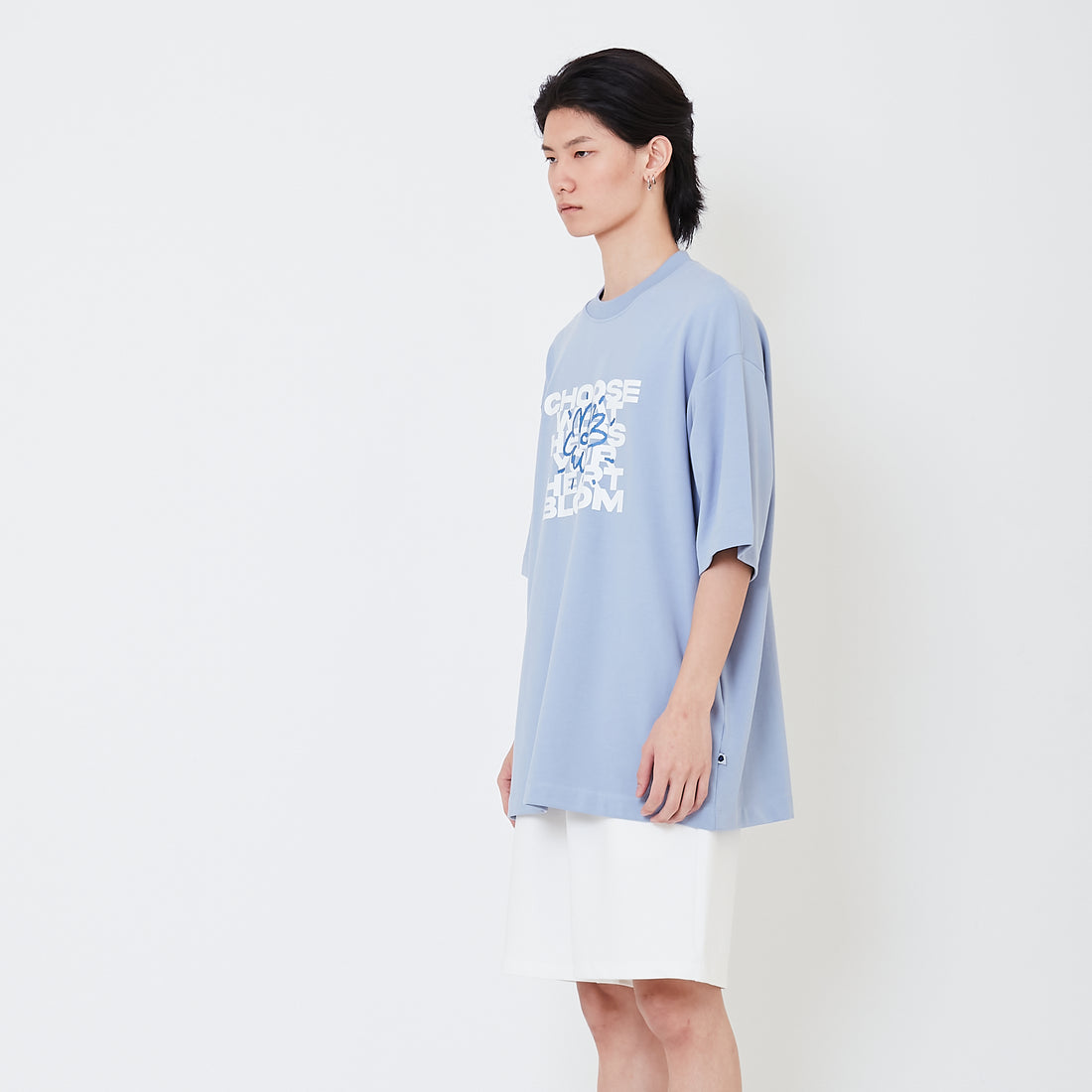 Men Printed Oversized Tee - Violet - SM2502029A