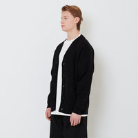 Men Oversized Cardigan - Black - SM2502037B