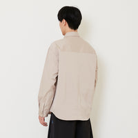 Men Oversized Shirt - Beige - SM2503050A