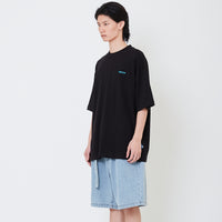Men Printed Oversized Tee - Black - SM2503052D