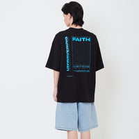 Men Printed Oversized Tee - Black - SM2503052D