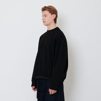 Men Hybrid Oversized Sweatshirt - Black - SM2503054B