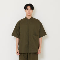 Men Oversized Shirt - Army Green - SM2503055B