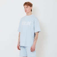 Men Oversized Pique Top - Light Blue - SM2503062B