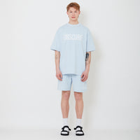 Men Pique Shorts - Light Blue - SM2503063B