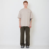 Men Wide Leg Long Pants - Army Green - SM2503064B