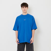 Men Printed Oversized Tee - Blue - SM2504088B
