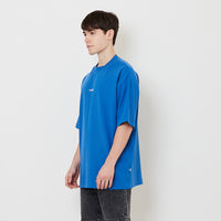 Men Printed Oversized Tee - Blue - SM2504088B