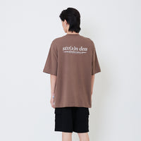 Men Printed Oversized Tee - Brown - SM2504088C