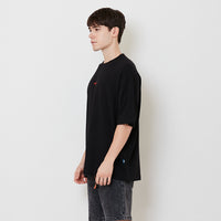 Men Printed Oversized Tee - Black - SM2504088D