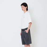 Men Twill Belted Shorts - Grey - SM2504096A