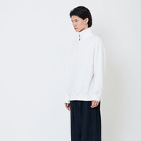 Men Oversized Quarter-Zip Sweatshirt - Off White - SM2505092A
