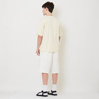Men Wide Leg Jorts - Off White - SM2505097A
