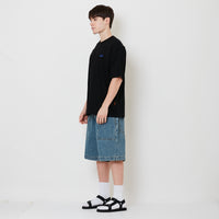 Men Wide Leg Jorts - Light Blue - SM2505097B