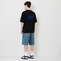 Men Wide Leg Jorts - Light Blue - SM2505097B