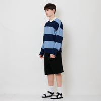 Men Wide Leg Jorts - Black - SM2505097C
