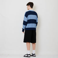 Men Wide Leg Jorts - Black - SM2505097C