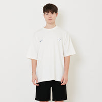 Men Printed Oversized Tee - Off White - SM2505100A