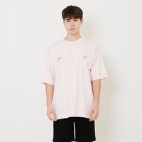 Men Printed Oversized Tee - Light Pink - SM2505100B