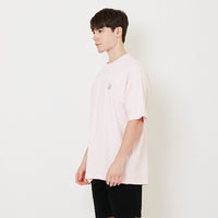 Men Printed Oversized Tee - Light Pink - SM2505100B