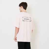Men Printed Oversized Tee - Light Pink - SM2505100B