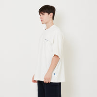 Men Printed Oversized Tee - Off White - SM2505101A