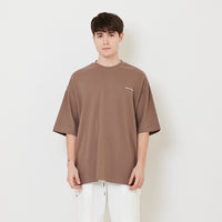 Men Printed Oversized Tee - Lt Brown - SM2505101C