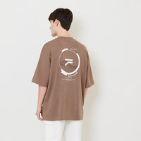 Men Printed Oversized Tee - Lt Brown - SM2505101C