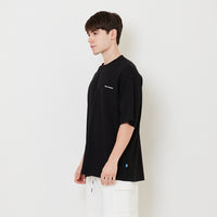 Men Printed Oversized Tee - Black - SM2505101D