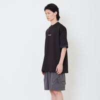 Men Hybrid Oversized Tee - Black - SM2505102B
