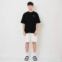 Men Slim Fit Denim Shorts - Off White - SM2506105A