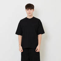 Men Oversized Neoprene Top - Black - SM2507089D